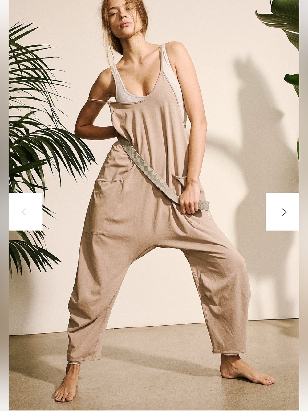 FP Movement by Free People Taupe Hot Shot Onesie